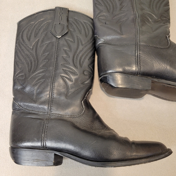 Seychelles Black Pointy Western Leather Boots Size 7.5 - Picture 2 of 8